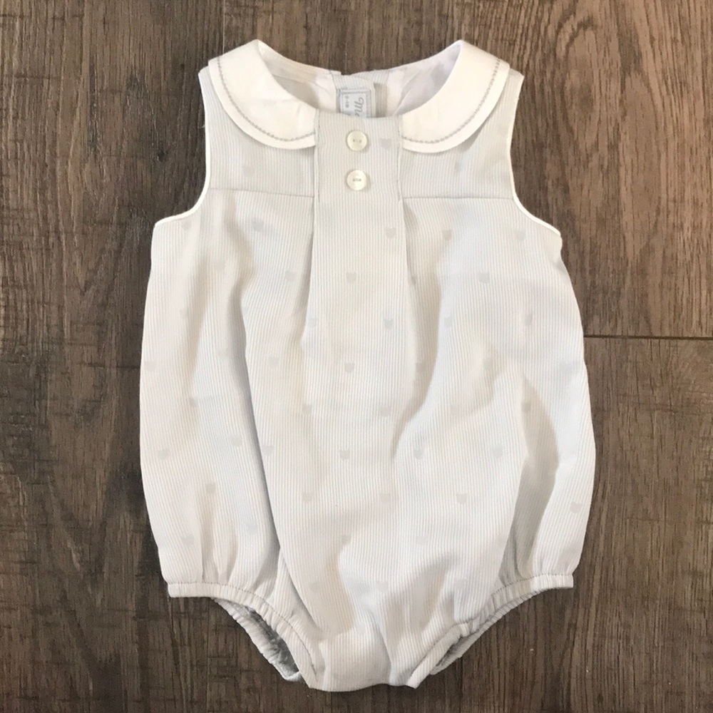 Gray Newborn Bubble Onesie